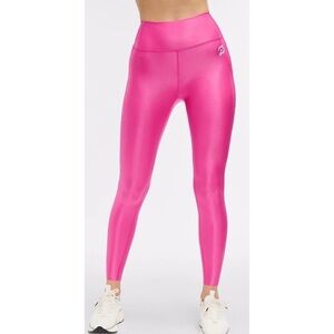 EUC Peloton Shimmer Glaze HR Pink Leggings Size Medium